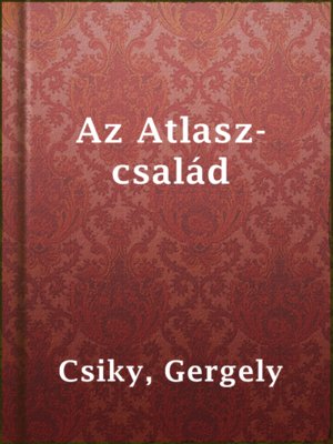 cover image of Az Atlasz-család